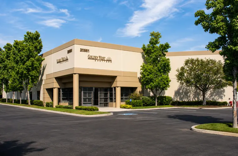 Golden West Shutters factory and showroom building in Lake Forest, CA