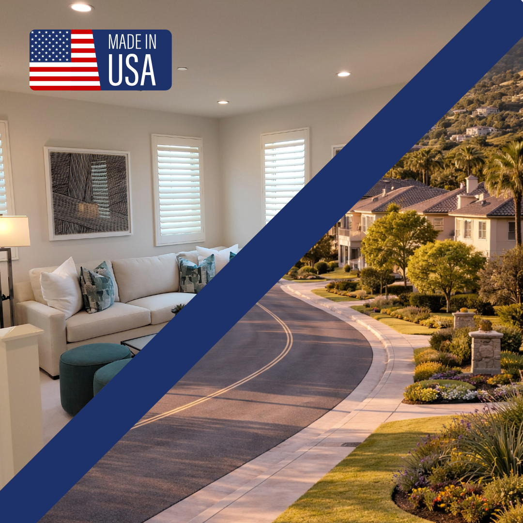 Plantation shutters in a Foothill Ranch home