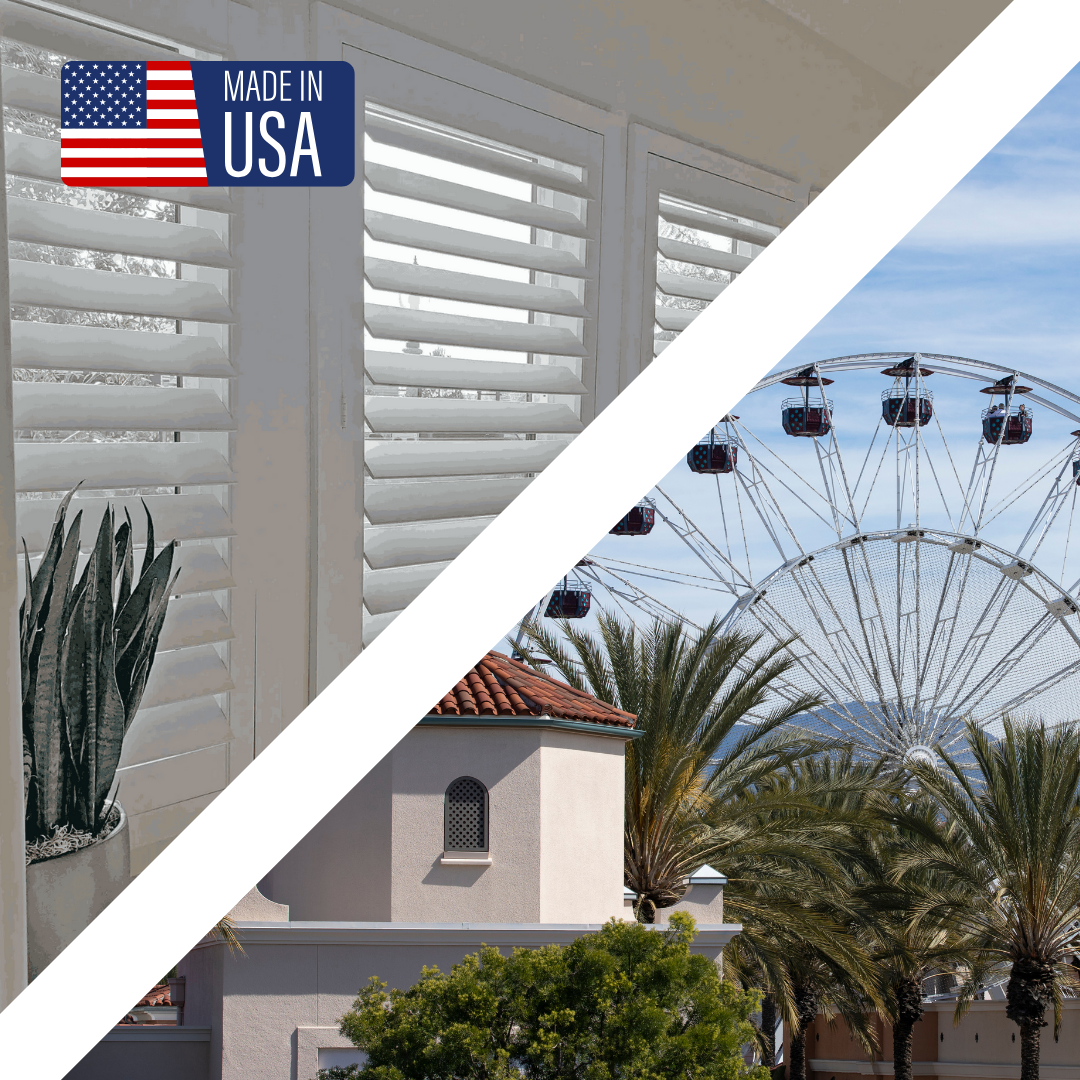 Custom plantation shutters in an Orange County home