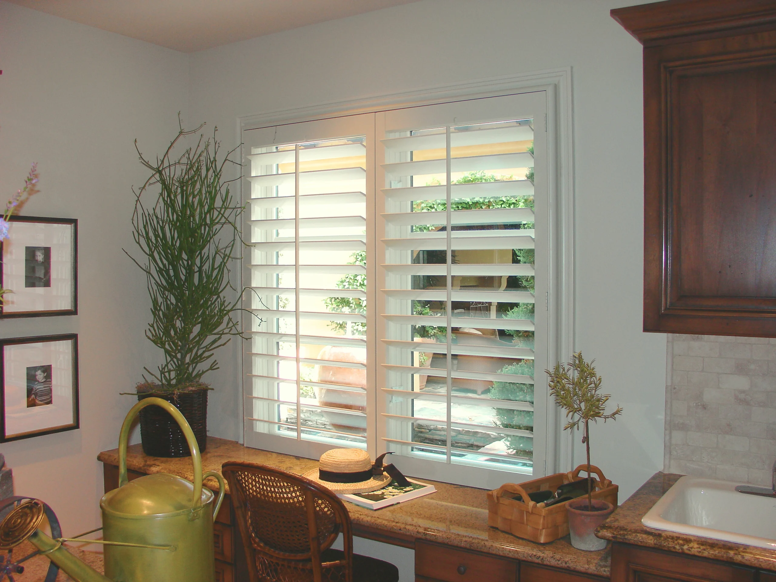 Plantation shutters in an Orange, CA home